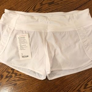 Lululemon run times shorts in white